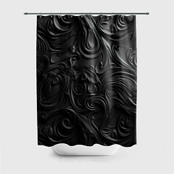 Шторка для душа Черная текстура из кожи с узорами, цвет: 3D-принт