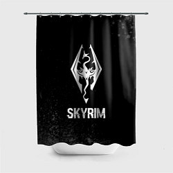 Шторка для душа Skyrim glitch на темном фоне, цвет: 3D-принт