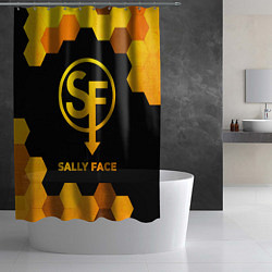 Шторка для душа Sally Face - gold gradient, цвет: 3D-принт — фото 2
