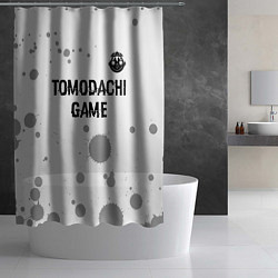 Шторка для душа Tomodachi Game glitch на светлом фоне: символ свер, цвет: 3D-принт — фото 2