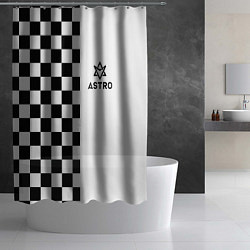 Шторка для душа Астро шахматка, цвет: 3D-принт — фото 2