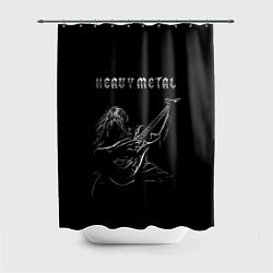 Шторка для душа Heavy metal metalhead, цвет: 3D-принт
