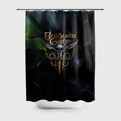 Шторка для ванной Baldurs Gate 3 logo dark green