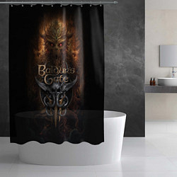 Шторка для душа Baldurs Gate 3 demon, цвет: 3D-принт — фото 2