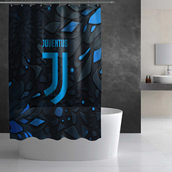 Шторка для душа Juventus blue logo, цвет: 3D-принт — фото 2