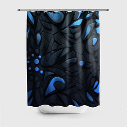 Шторка для душа Blue black abstract texture, цвет: 3D-принт