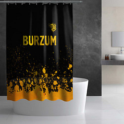 Шторка для душа Burzum - gold gradient: символ сверху, цвет: 3D-принт — фото 2