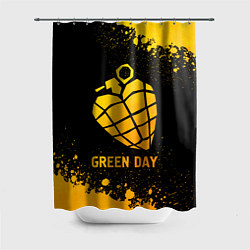 Шторка для душа Green Day - gold gradient, цвет: 3D-принт