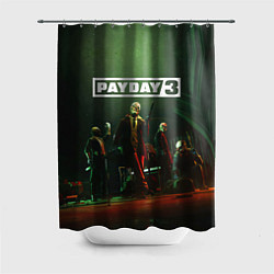 Шторка для душа Грабители Payday 3, цвет: 3D-принт