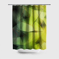 Шторка для душа Зеленая текстура объемная, цвет: 3D-принт