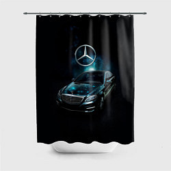 Шторка для душа Mercedes Benz dark style, цвет: 3D-принт