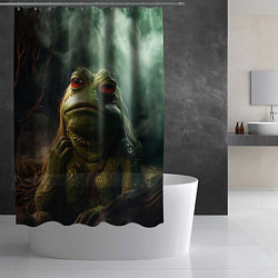 Шторка для душа Большая жаба Пепе, цвет: 3D-принт — фото 2