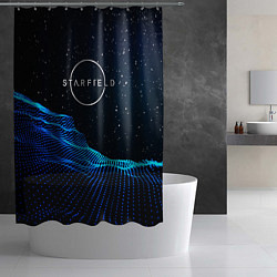Шторка для душа Space logo Starfield, цвет: 3D-принт — фото 2