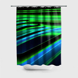 Шторка для душа Green geometry abstract, цвет: 3D-принт