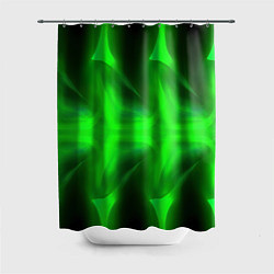 Шторка для душа Black green abstract, цвет: 3D-принт