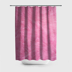 Шторка для душа Розовая шерсть, цвет: 3D-принт