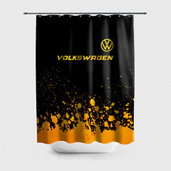 Шторка для душа Volkswagen - gold gradient: символ сверху, цвет: 3D-принт