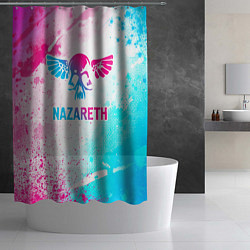 Шторка для душа Nazareth neon gradient style, цвет: 3D-принт — фото 2
