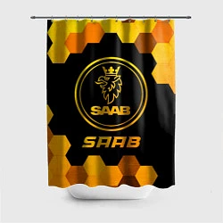 Шторка для душа Saab - gold gradient, цвет: 3D-принт