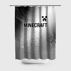 Шторка для душа Minecraft glitch на светлом фоне: символ сверху, цвет: 3D-принт