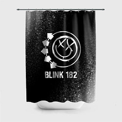 Шторка для душа Blink 182 glitch на темном фоне, цвет: 3D-принт