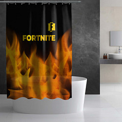 Шторка для душа Fortnite - gold gradient: символ сверху, цвет: 3D-принт — фото 2