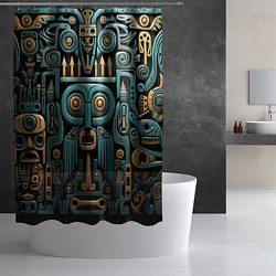 Шторка для душа Рисунок в египетском стиле, цвет: 3D-принт — фото 2
