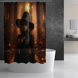 Шторка для душа Красивая ведьма, цвет: 3D-принт — фото 2