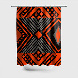 Шторка для душа Узор в этническом стиле племени масаев, цвет: 3D-принт