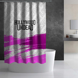 Шторка для душа Hollywood Undead rock legends посередине, цвет: 3D-принт — фото 2