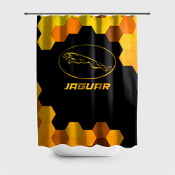 Шторка для душа Jaguar - gold gradient, цвет: 3D-принт