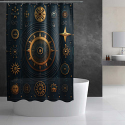 Шторка для душа Паттерн в славянском стиле, цвет: 3D-принт — фото 2