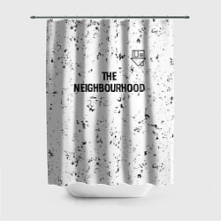 Шторка для душа The Neighbourhood glitch на светлом фоне посередин, цвет: 3D-принт