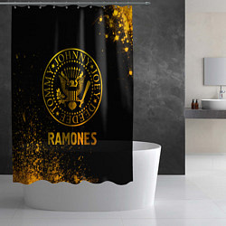 Шторка для душа Ramones - gold gradient, цвет: 3D-принт — фото 2