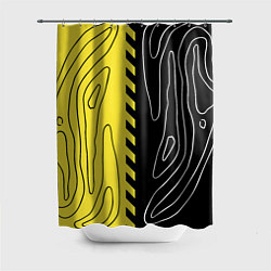 Шторка для душа Яркие линии в темноте, цвет: 3D-принт