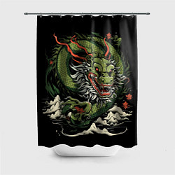 Шторка для ванной Символ года зеленый дракон