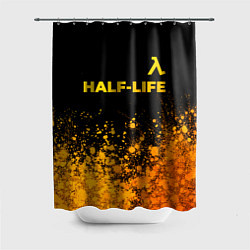 Шторка для душа Half-Life - gold gradient посередине, цвет: 3D-принт