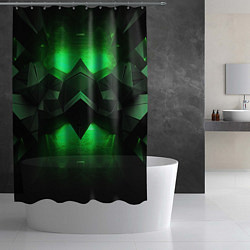 Шторка для душа Абстрактное царство зелени, цвет: 3D-принт — фото 2