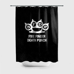 Шторка для душа Five Finger Death Punch glitch на темном фоне, цвет: 3D-принт