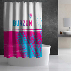 Шторка для душа Burzum neon gradient style посередине, цвет: 3D-принт — фото 2