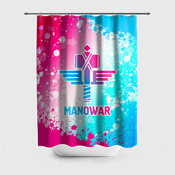 Шторка для душа Manowar neon gradient style, цвет: 3D-принт