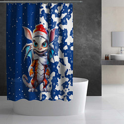 Шторка для душа Новогодний дракошка, цвет: 3D-принт — фото 2