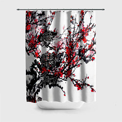 Шторка для ванной Японский стиль иероглифы