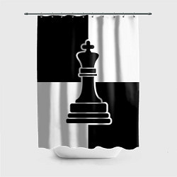 Шторка для душа Шахматы - ферзь, цвет: 3D-принт