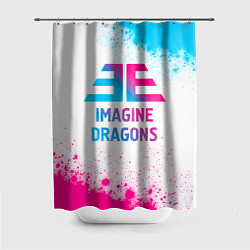 Шторка для душа Imagine Dragons neon gradient style, цвет: 3D-принт