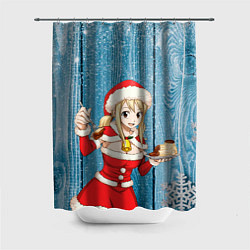 Шторка для душа Подарок от снегурочки, цвет: 3D-принт