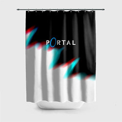 Шторка для душа Portal game blink color, цвет: 3D-принт