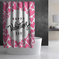 Шторка для душа Valentines day, цвет: 3D-принт — фото 2