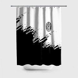 Шторка для душа Juventus black sport texture, цвет: 3D-принт