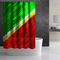 Шторка для душа Расцветка Зеленоградского флага, цвет: 3D-принт — фото 2